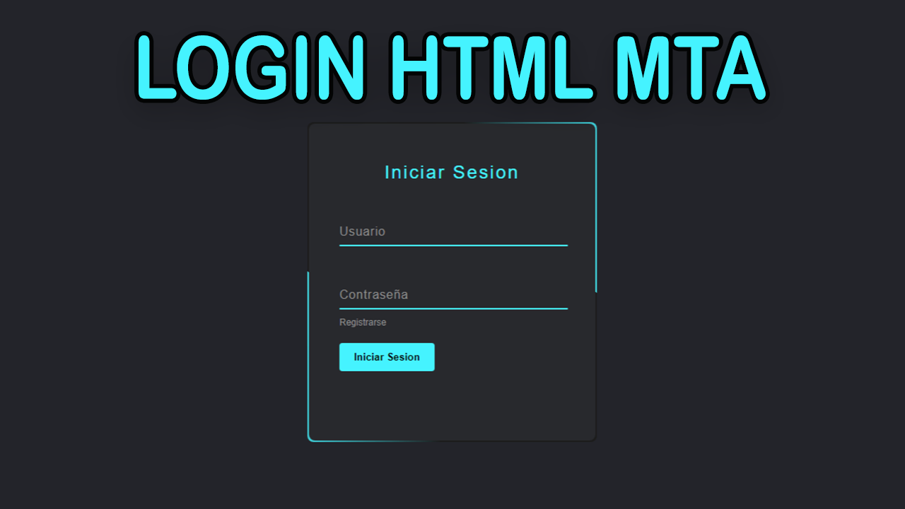 Login HTML para MTA 1